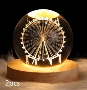 Luminous Starry Sky & Moon Crystal Ball Night Lamp – Creative Ambient Gift