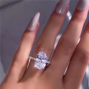 Proposal Goose Egg Rhinestone Ring