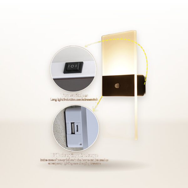 Indoor Sensing USB Charging Wall Lamp