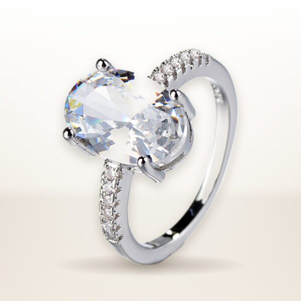 Proposal Goose Egg Rhinestone Ring