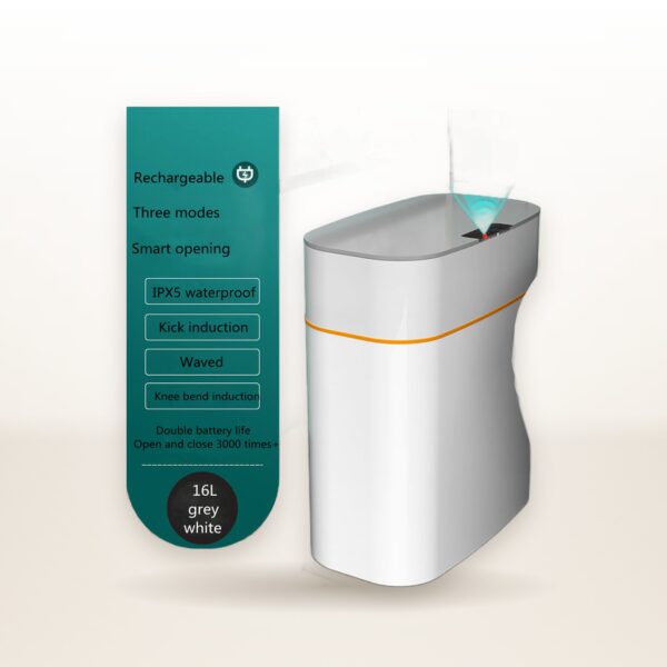 Smart Trash Can with Lid – Automatic Induction Dustbin for Home & Kitchen