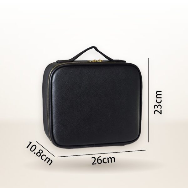 Large Capacity Portable LED Lamp Light With Mirror Cosmetic Bag