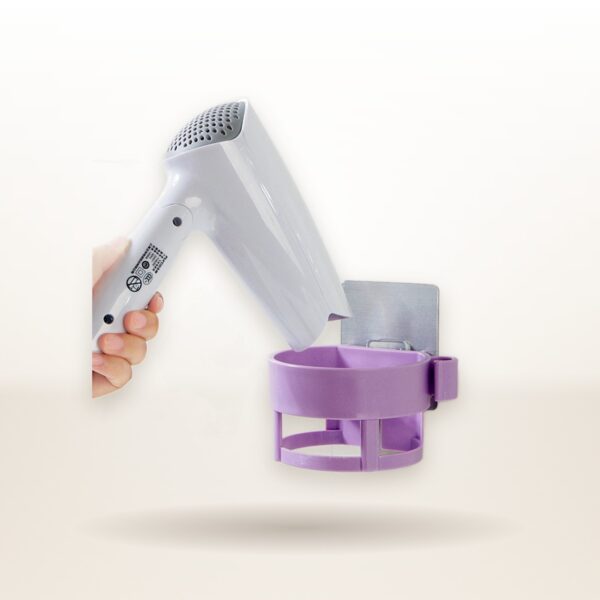 Wall cabinet hair dryer holder blower hanger metal